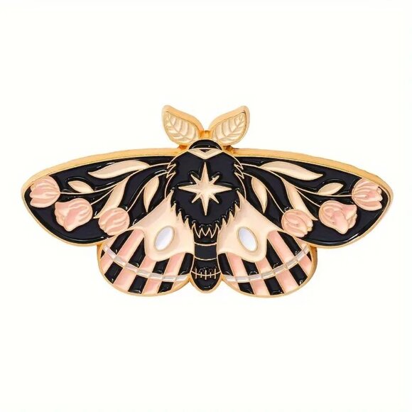 Set of (5) Beautiful Floral Moth Pins - Brand-New! - Picture 11 of 13